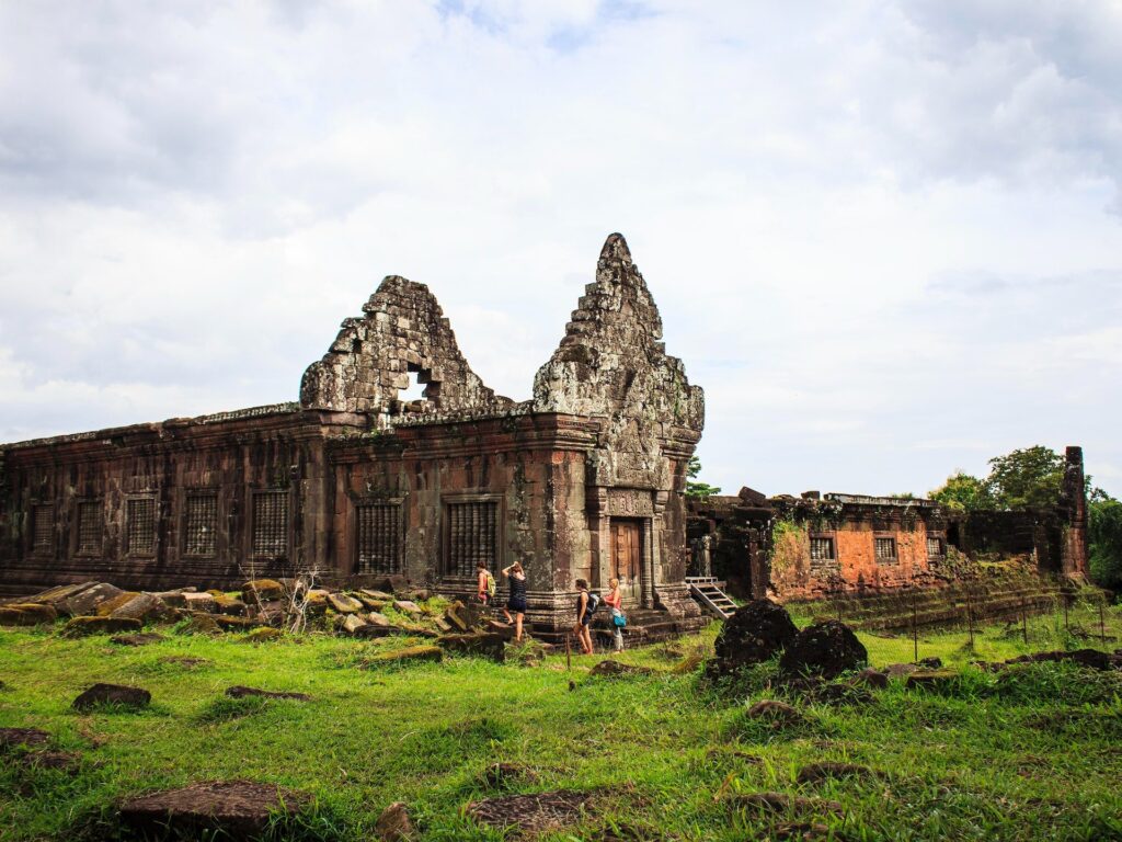 Temple ruins in southern Laos